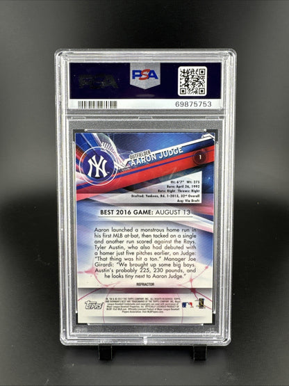 2017 Bowman's Best Aaron Judge Refractor Rookie PSA 10