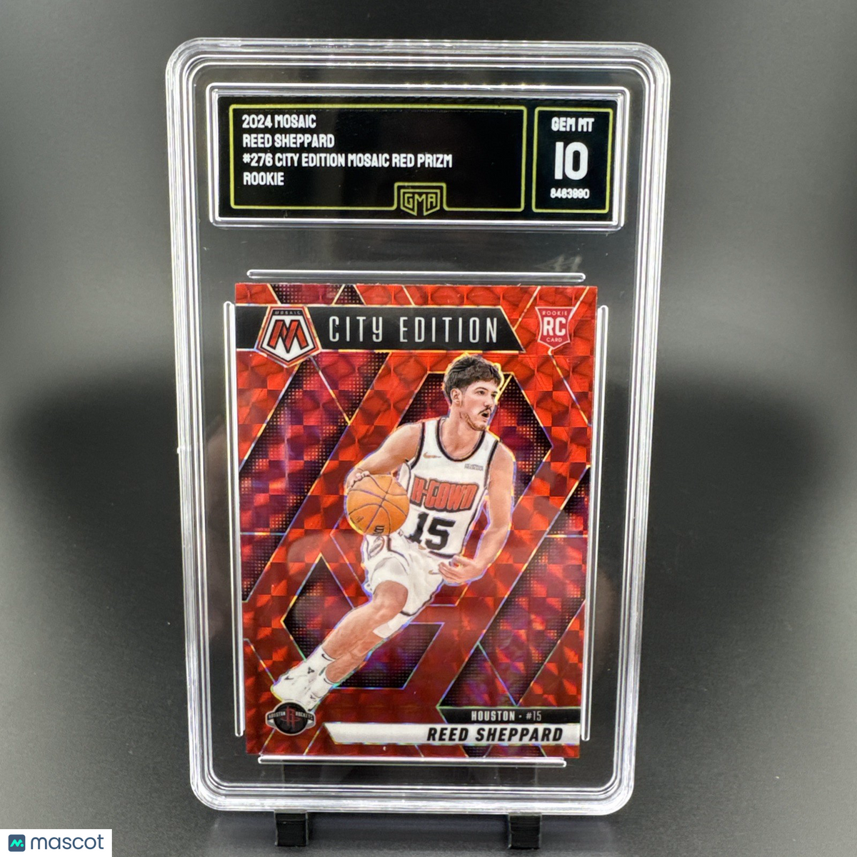 2024-25 Panini Mosaic Reed Sheppard  #276 City Edition Red Prizm RC GMA 10