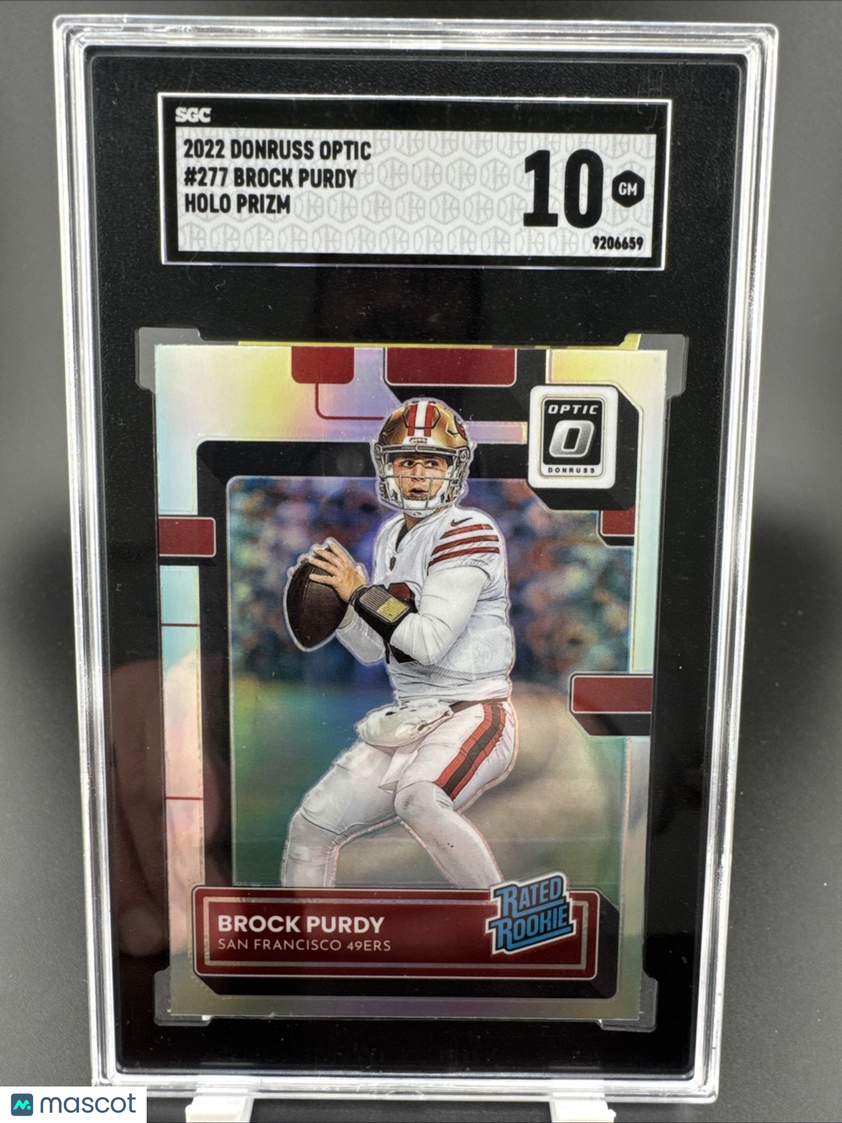 2022 Panini Donruss Optic Rated Rookie Brock Purdy Holo Prizm SGC 10