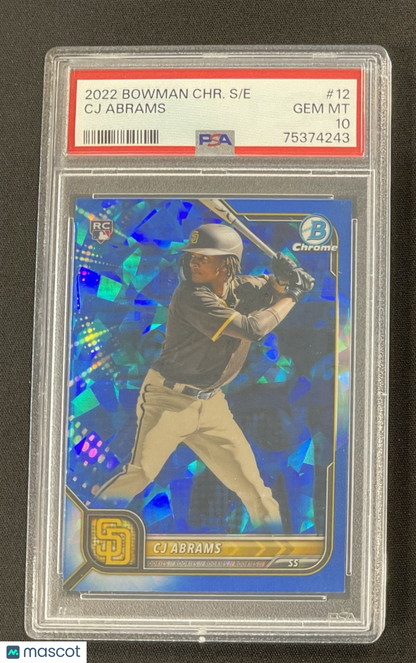2022 Bowman Chrome Sapphire Edition - C.J. Abrams #12 (RC) - PSA 10