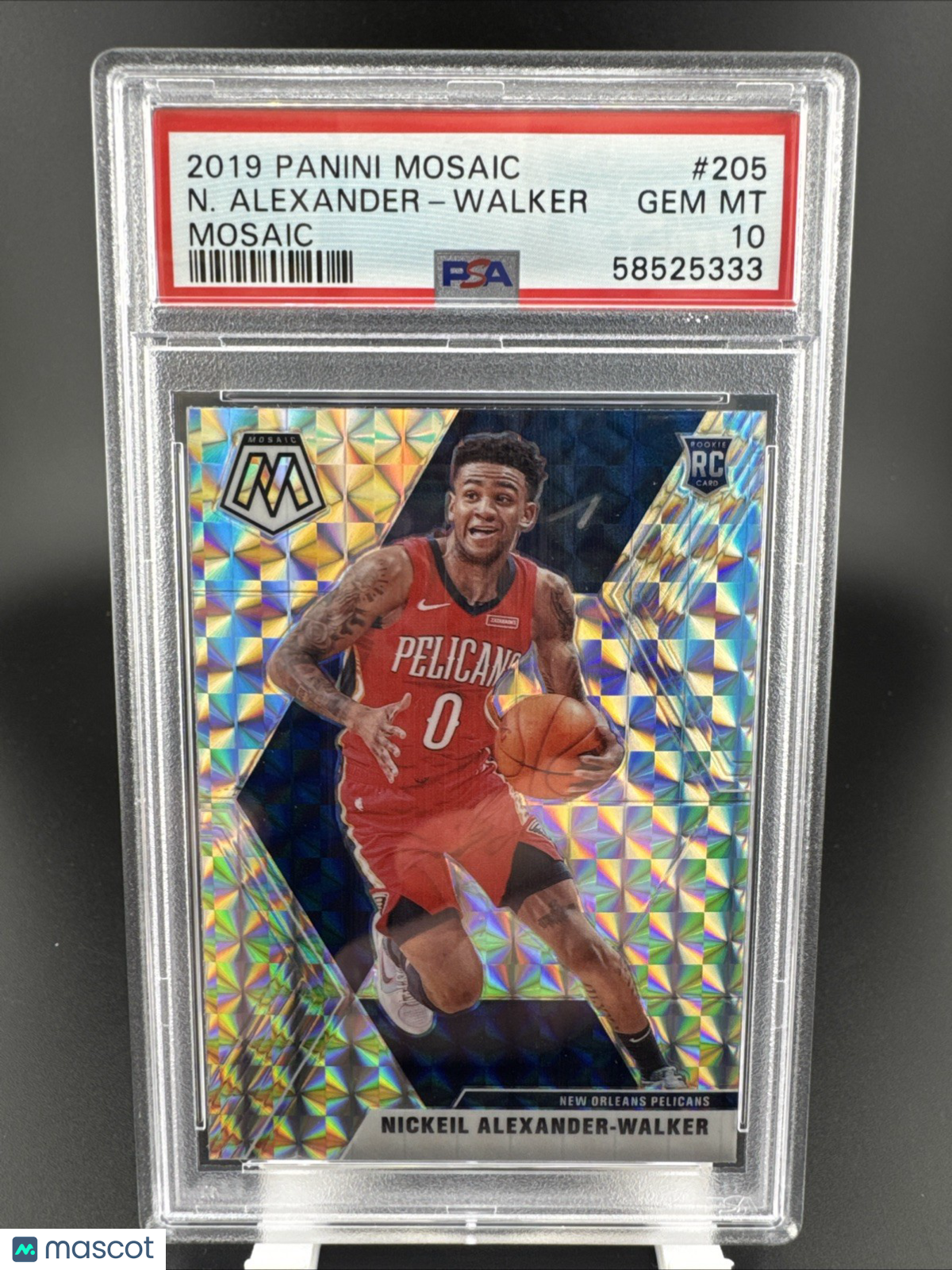 2019 Panini Mosaic Nickeil Alexander-Walker Mosaic #205 PSA 10