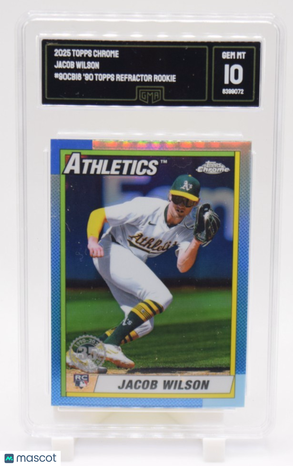 2025 Topps Chrome Jacob Wilson 1990 Refractor GMA MT 10