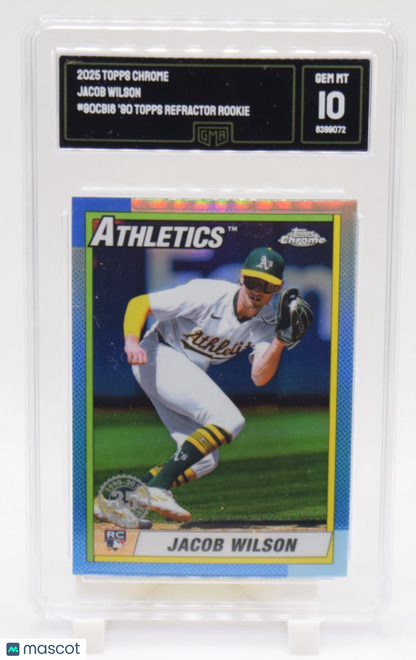2025 Topps Chrome Jacob Wilson 1990 Refractor GMA MT 10