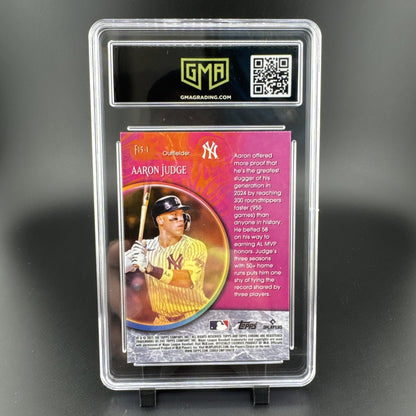2025 Topps Chrome Aaron Judge #Fl51 Fortune 15 Refractor GMA 10