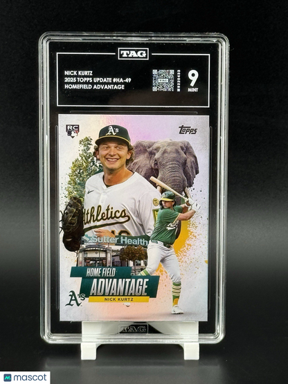 Nick Kurtz-2025 Topps Update Home Field Advantage #HA-49 (RC) Case Hit TAG 9