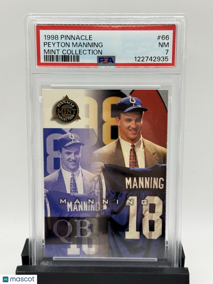 1998 Pinnacle Mint Collection Peyton Manning #66 RC PSA 7