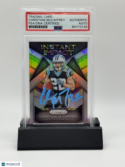 2017 PRIZM CHRISTIAN MCCAFFREY SP RC SILVER INSTANT IMPACT #6 PSA Authentic Auto