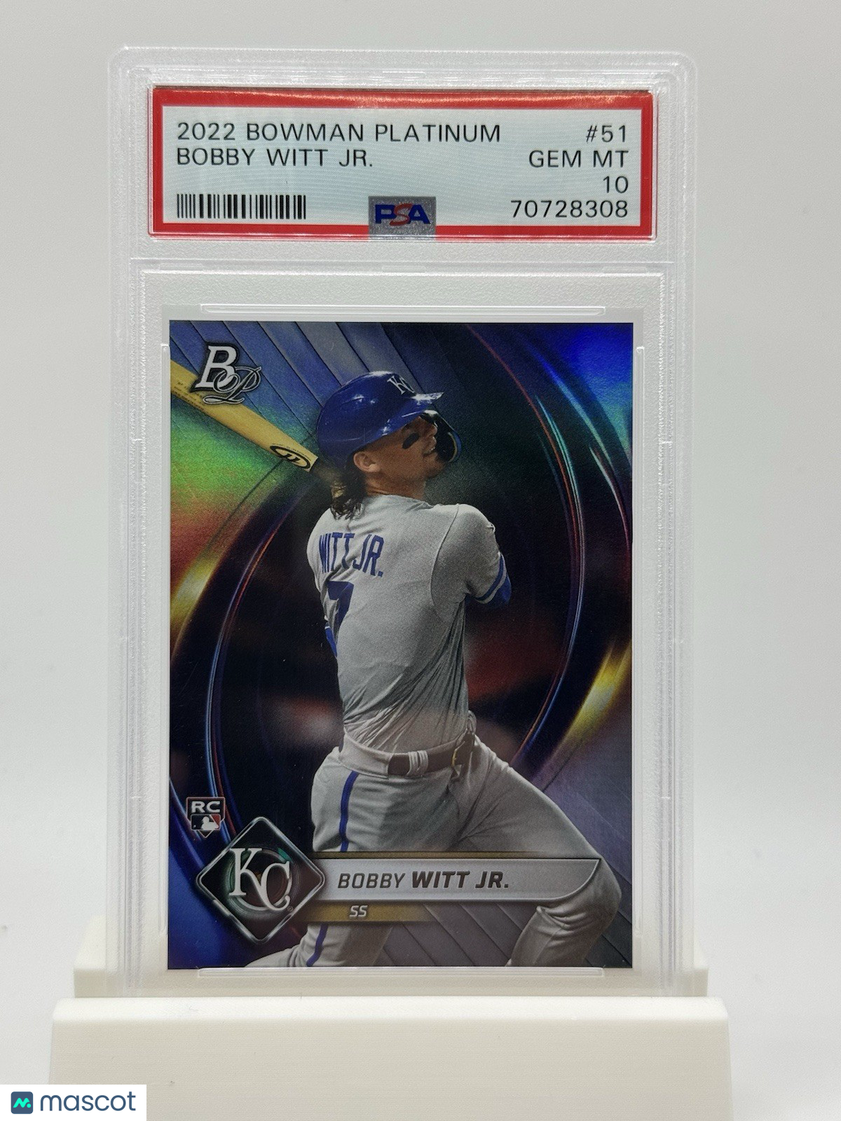 2022 Bowman Platinum RC Rookie Card #51 Bobby Witt Jr.  🔥 PSA 10 Royals