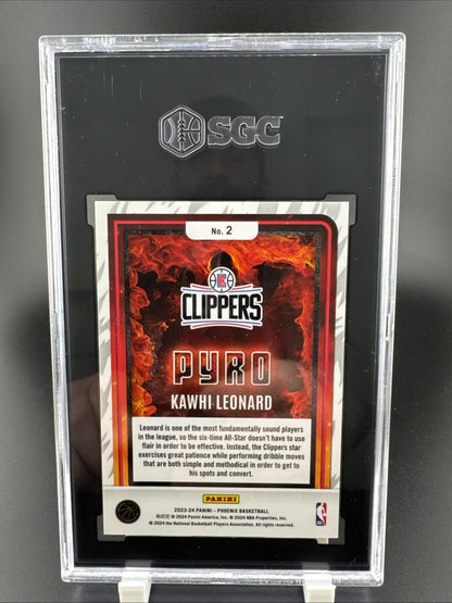 2023 Panini Phoenix Basketball Kawhi Leonard Pyro Purple Prizm 70/75 Clippers #2