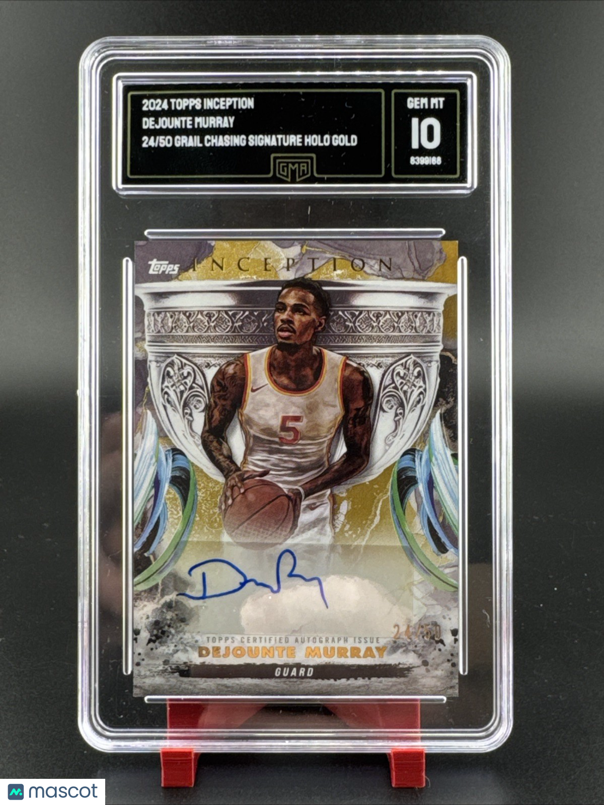 2025 Topps Inception Dejounte Murray Auto Grail Chasing Signatures 24/50 GMA 10