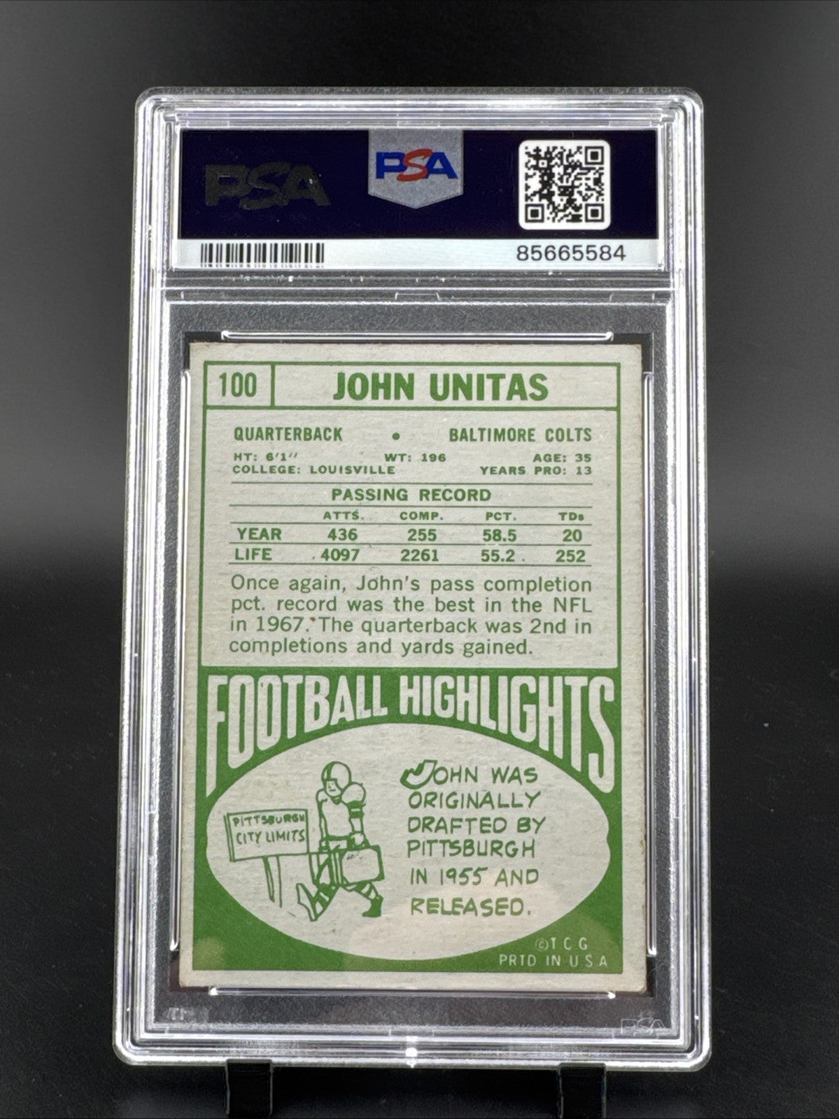 1968 Topps - Johnny Unitas #100
