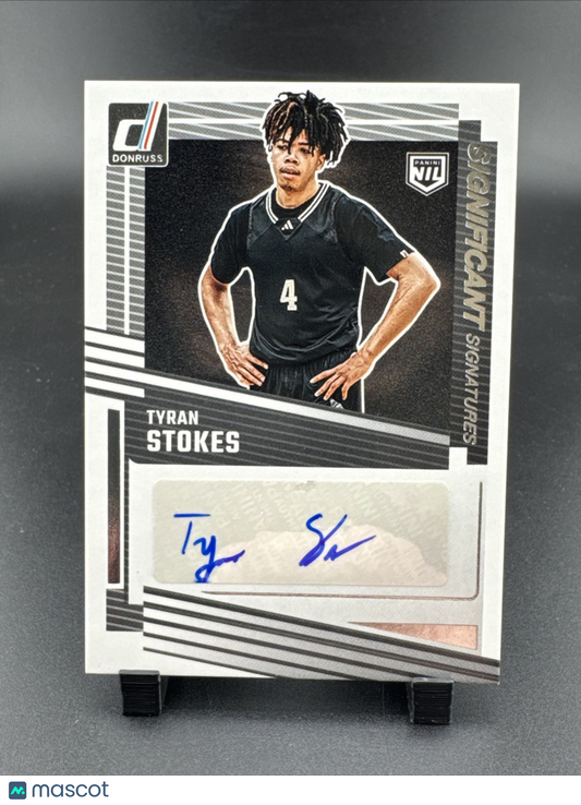 Tyran Stokes 2025-26 Panini Donruss Significant Signatures NIL Auto #SS-TSK