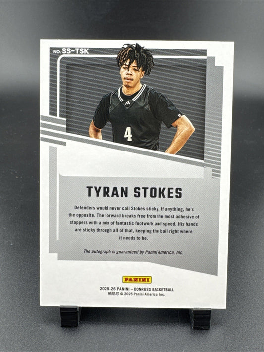 Tyran Stokes 2025-26 Panini Donruss Significant Signatures NIL Auto #SS-TSK
