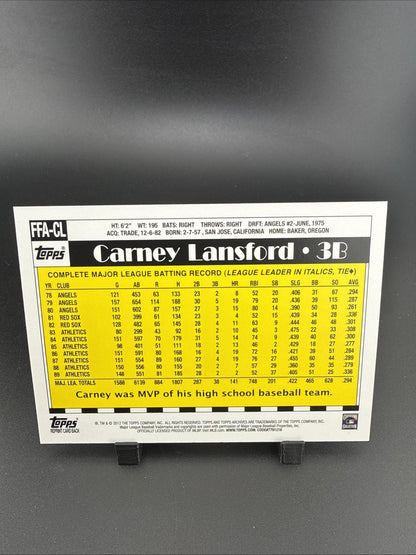 2012 Topps Archives - Fan Favorites Autographs Carney Lansford #FFA-CL (AU)