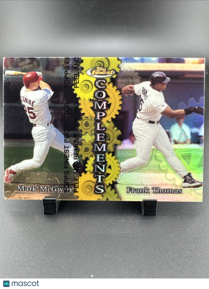 1999 Topps Finest - Complements Frank Thomas, Mark McGwire #C6 W/ Protector Peel