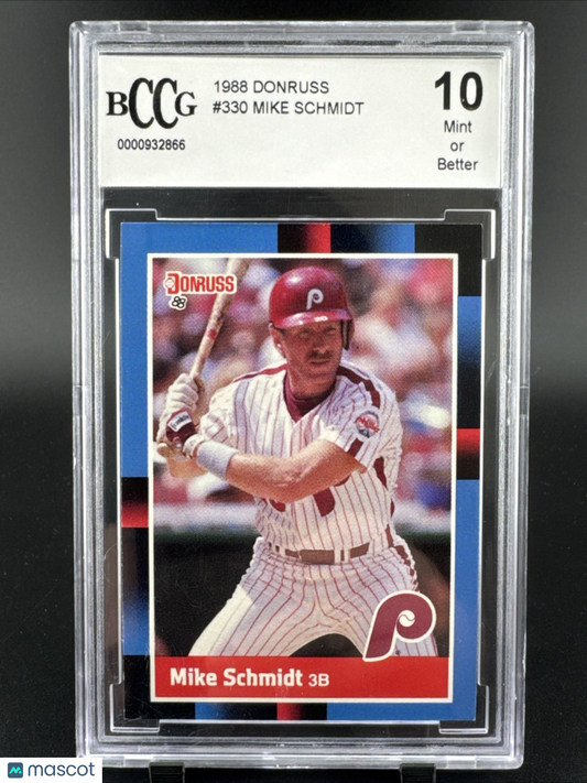 1988 Donruss #330 Mike Schmidt Philadelphia Phillies BCCG 10
