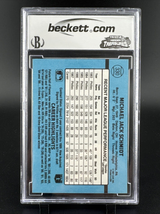 1988 Donruss #330 Mike Schmidt Philadelphia Phillies BCCG 10