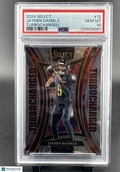 2024 Panini Select - Turbocharged Jayden Daniels #12 (RC) PSA 10