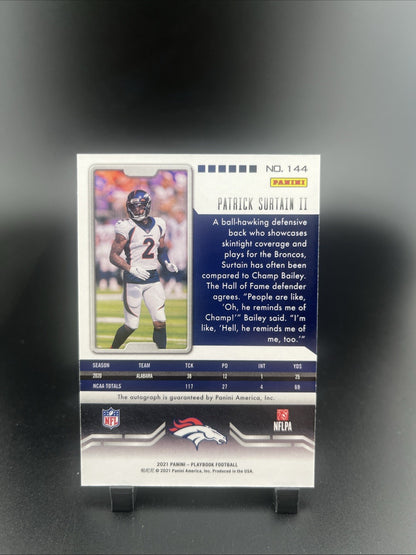 Pat Surtain II Playbook Rookie Auto 07/10