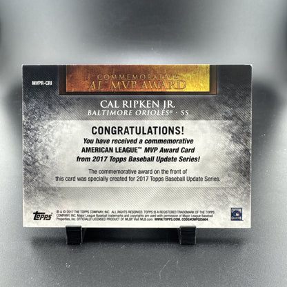 2017 Topps Update Series - Mlb Mvp Award Medallions Cal Ripken #MVPR-CRI