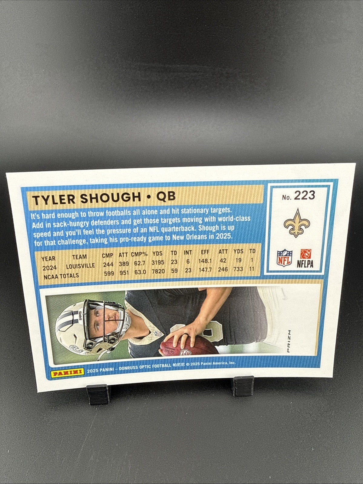 2025 Panini Donruss Optic - Rated Rookie Tyler Shough #223 Stars Prizm (RC)