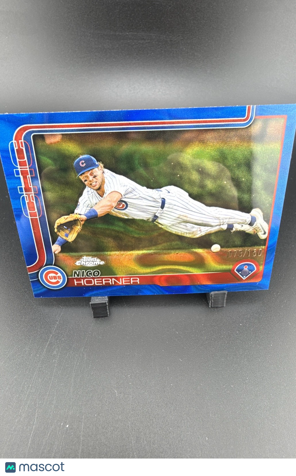 2025 Topps Chrome - Nico Hoerner #107 Blue RayWave Refractor /150