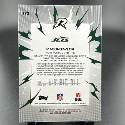2026 Topps Resurgence Holo #173 Mason Taylor RC Auto