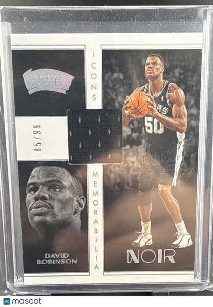 2019-20 Panini Noir - Icons Memorabilia David Robinson #IM-DRB /99 (MEM)