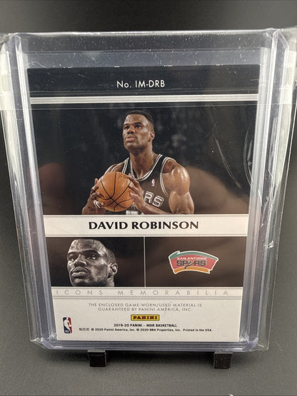2019-20 Panini Noir - Icons Memorabilia David Robinson #IM-DRB /99 (MEM)