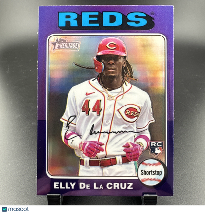2024 Topps Heritage - Elly De La Cruz #473 Chrome Purple Refractor (RC)