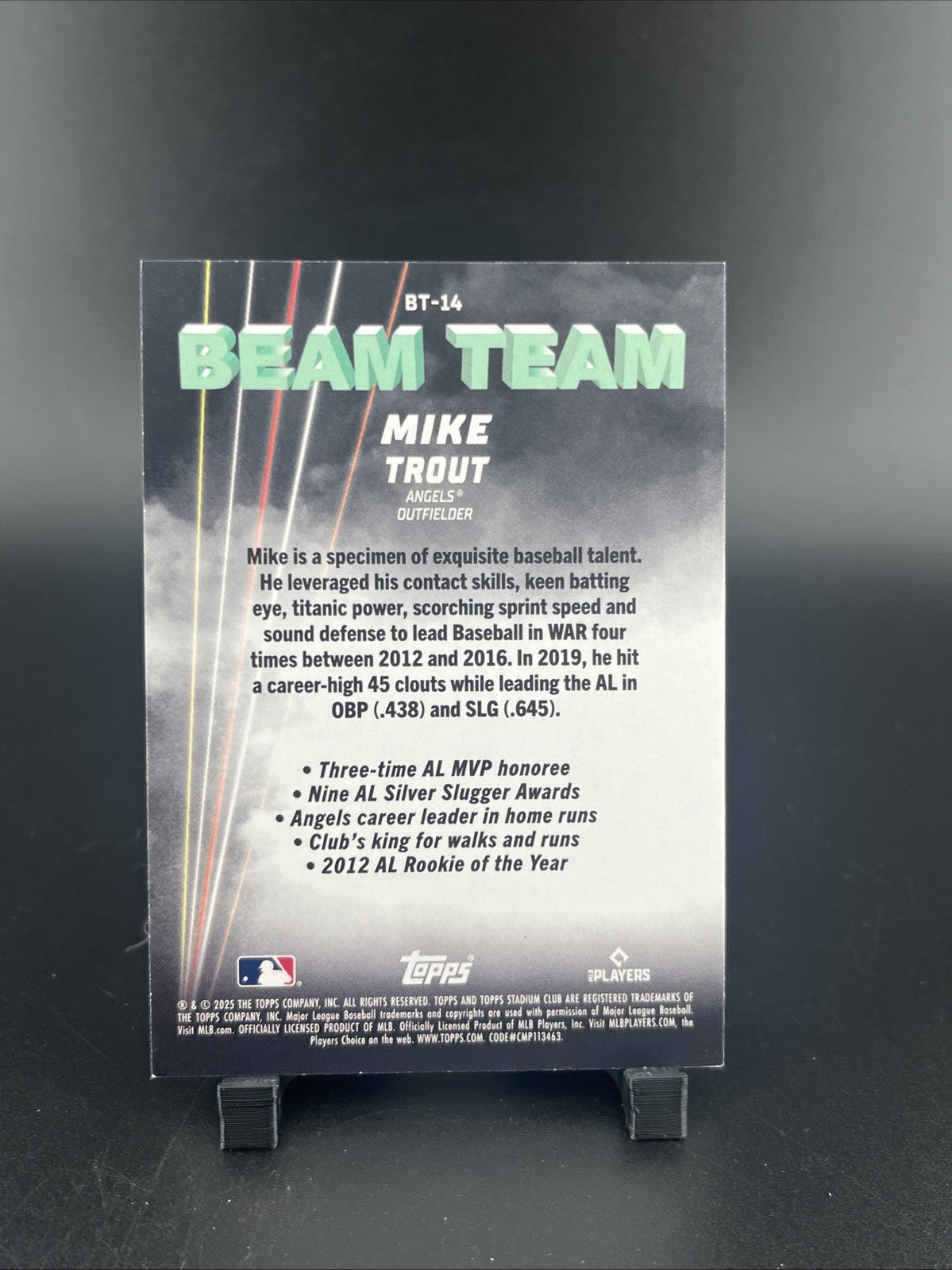 2025 Topps Stadium Club - Beam Team Mike Trout #BT-14