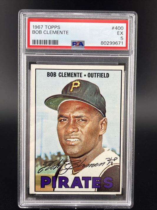 1967 Topps - Roberto Clemente #400 Bob on Card