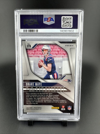 2024 Panini Prizm - Rookies Drake Maye #329 Black & White Checker Prizm (RC)