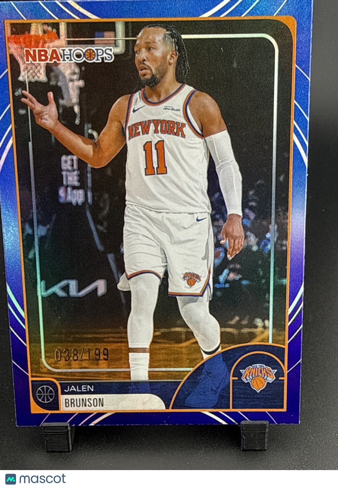 2025-26 Topps Nba Hoops - Jalen Brunson #190 Purple & Blue Rainbow /199