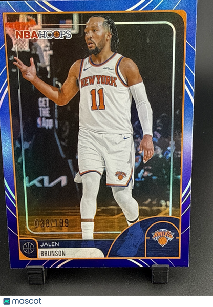 2025-26 Topps Nba Hoops - Jalen Brunson #190 Purple & Blue Rainbow /199