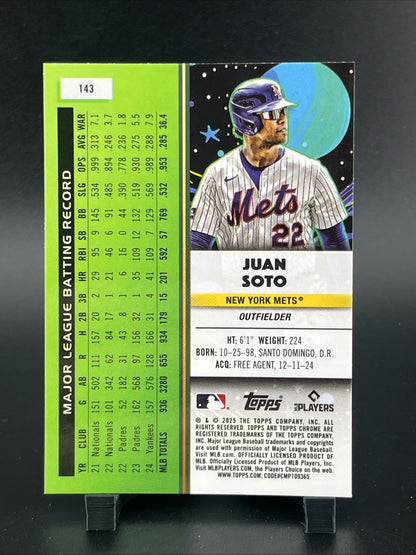 2025 Topps Cosmic Chrome - Juan Soto #143 Purple Nebula Refractor /150