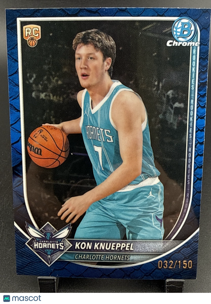 2025-26 Bowman - Chrome Kon Knueppel #BCV-4 Blue Reptilian Refractor /150 (RC)