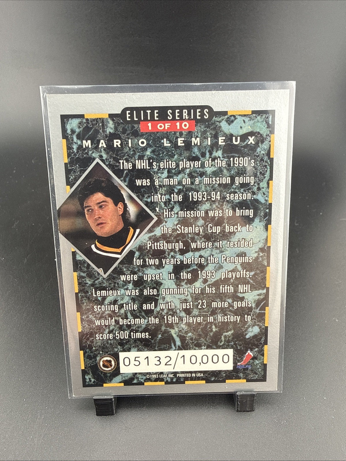 1993 Donruss Elite Series #1 Mario Lemieux