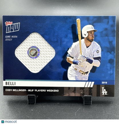 2019 Topps NOW Players Weekend Relic Cody Bellinger Dodgers 13/49 MVP BLUE