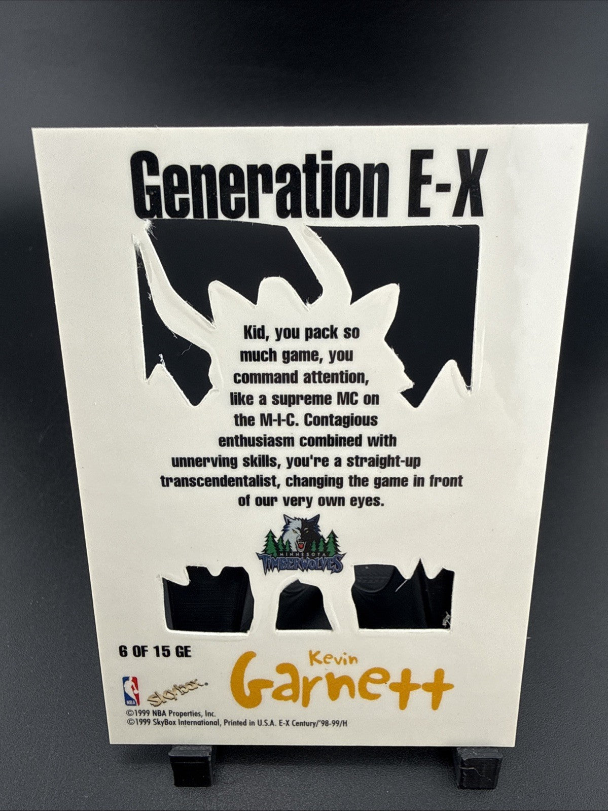 1998-99 Skybox E-X Century - Generation E-X Kevin Garnett #6 GE