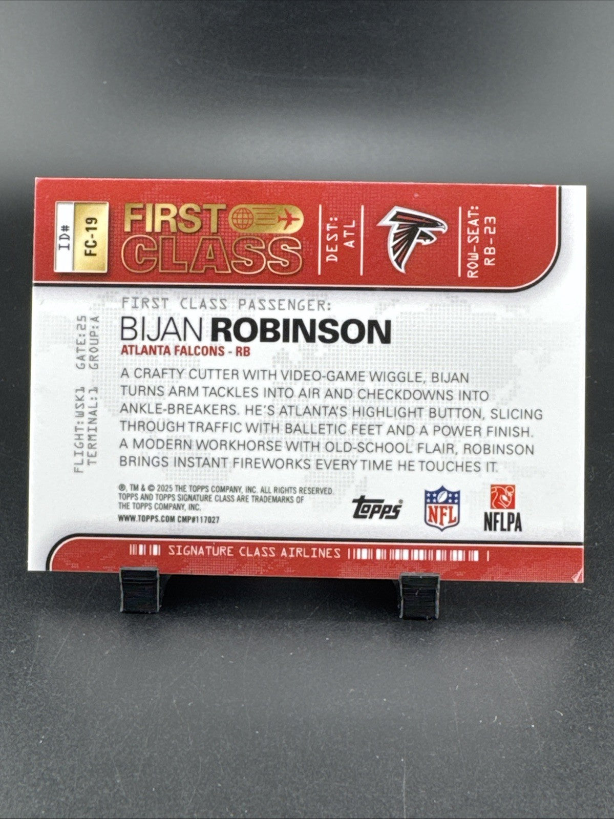 2026 Topps Signature Class - Bijan Robinson First Class
