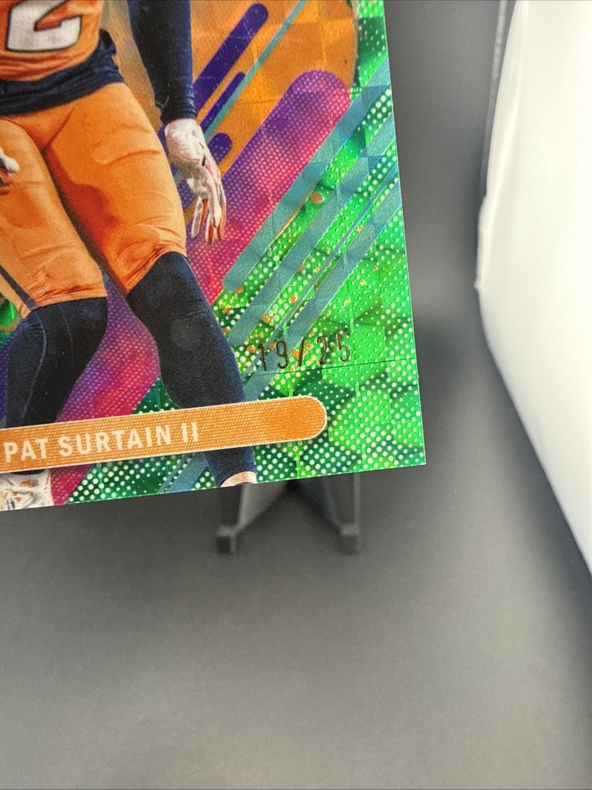 2025 Topps Finest Pat Surtain II Rare Green Geometric Refractor #/25 Broncos
