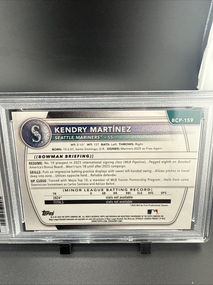 2025 Bowman Chrome - Prospects Kendry Martínez, Kendry Martínez #BCP-159 Purple