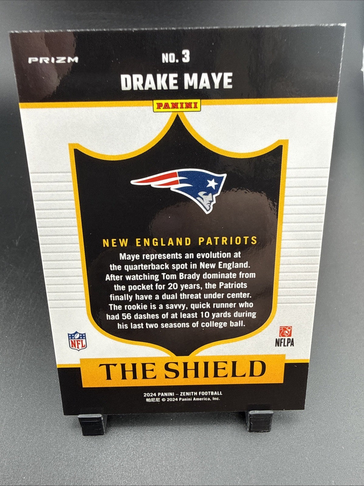 2024 Panini Zenith - The Shield Drake Maye #3 (RC)