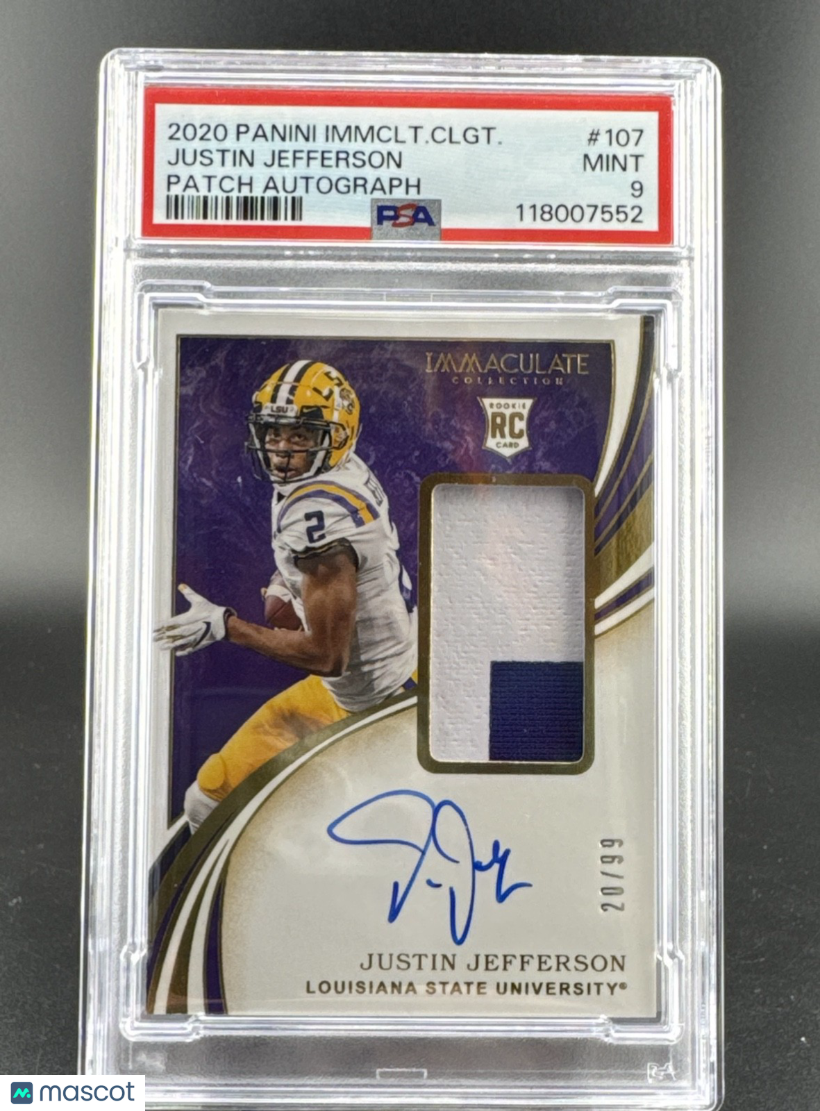 2020 Panini Immaculate Collection Collegiate - Rookie Patch Autographs Justin...