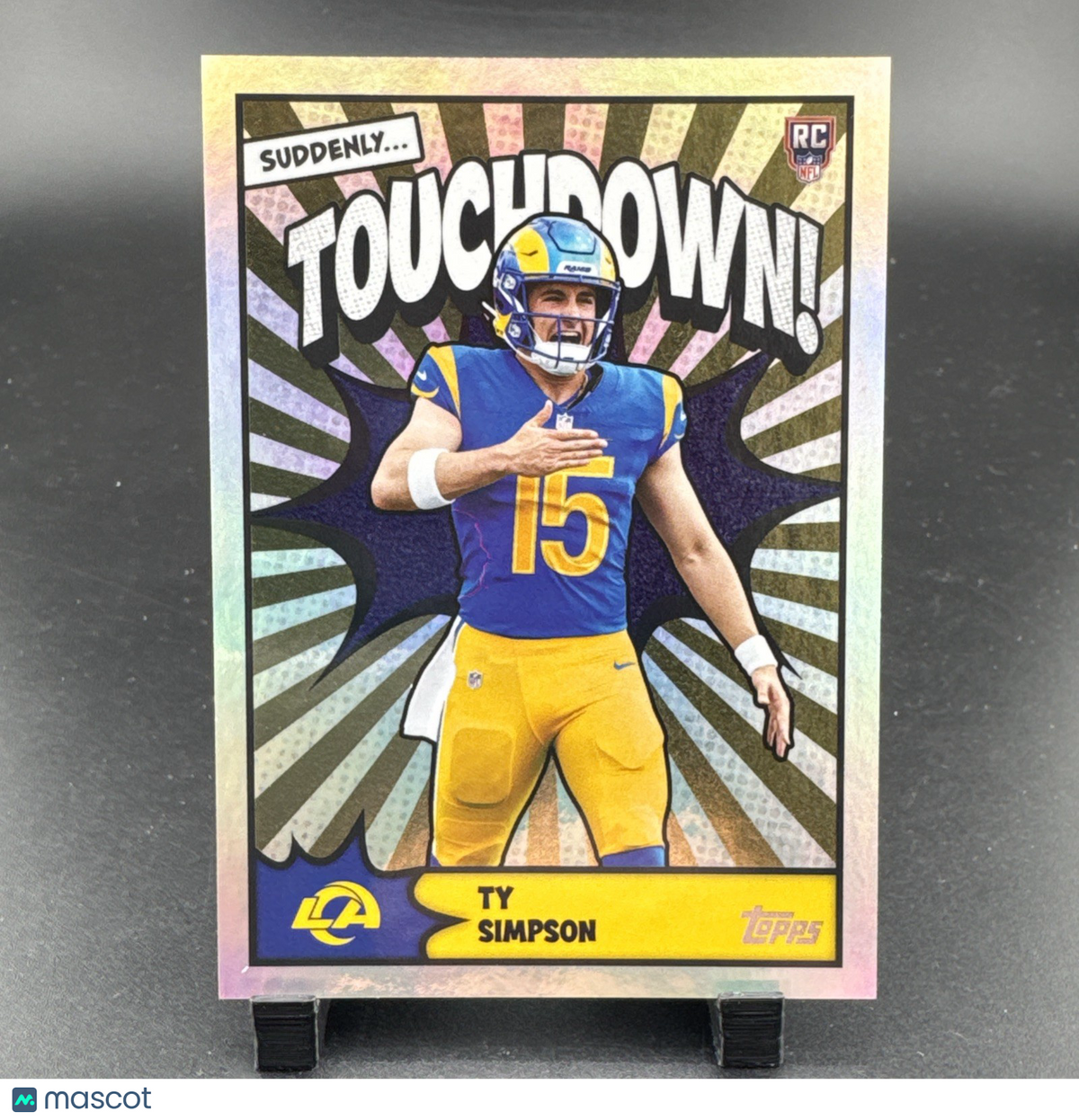 2026 Topps Flagship Ty Simpson Touchdown Foil SSP Case Hit Rams RC Rookie TD-32