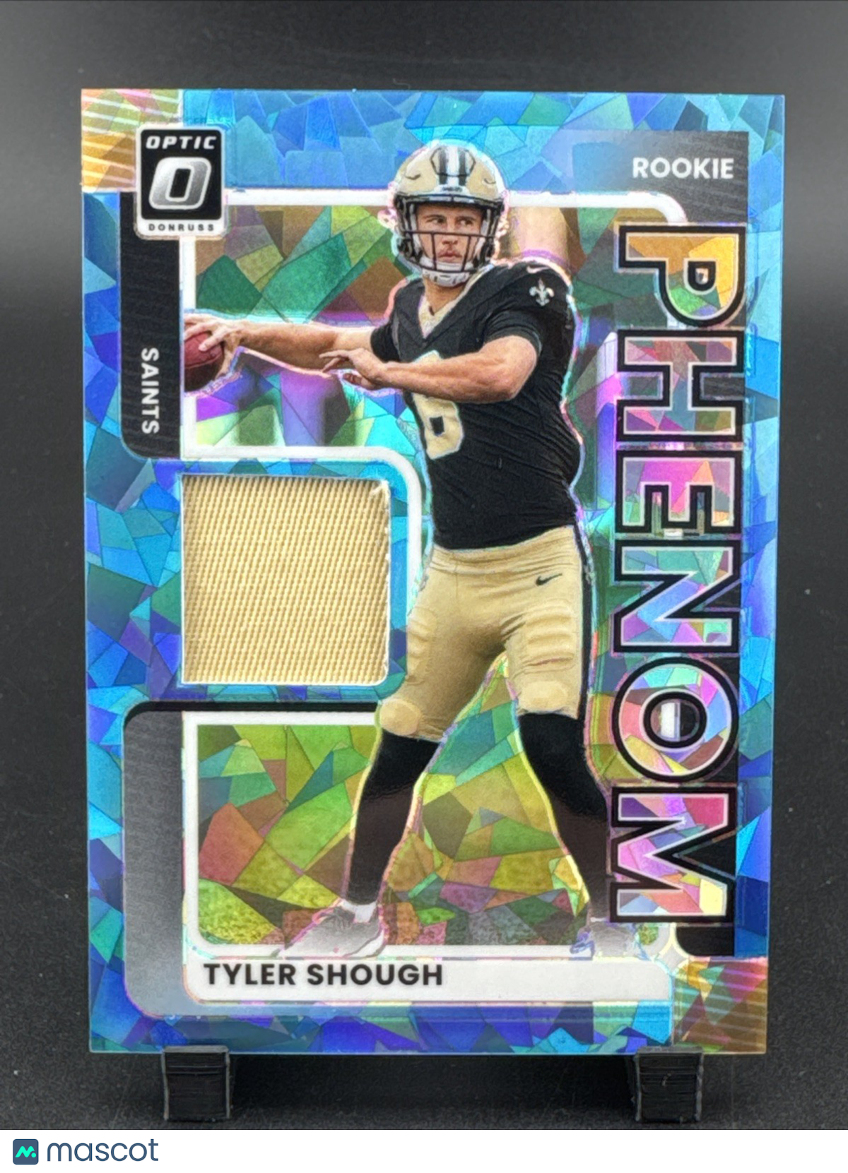 2025 Panini Donruss Optic Tyler Shough Rookie Phenoms Patch Ice Prizm RC #/49