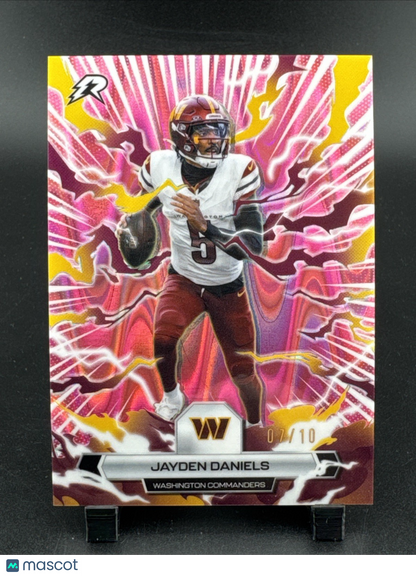 2025 Topps Resurgence Jayden Daniels Refractor #98 Pink Lava Washington 7/10