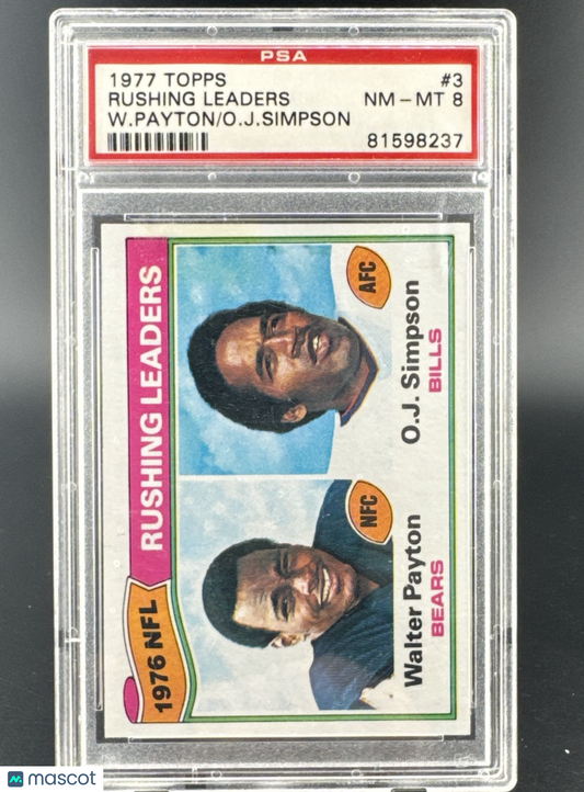 1977 Topps - League Leaders Walter Payton, O.J. Simpson #3