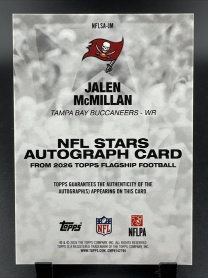 2026 Topps Flagship Football Jalen McMillan AUTO NFL Stars Bucs NFLSA JM